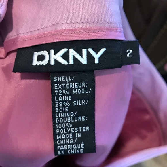 DKNY Wool Silk Blend Rose Pink Pencil Skirt SZ 2 - Picture 3 of 5